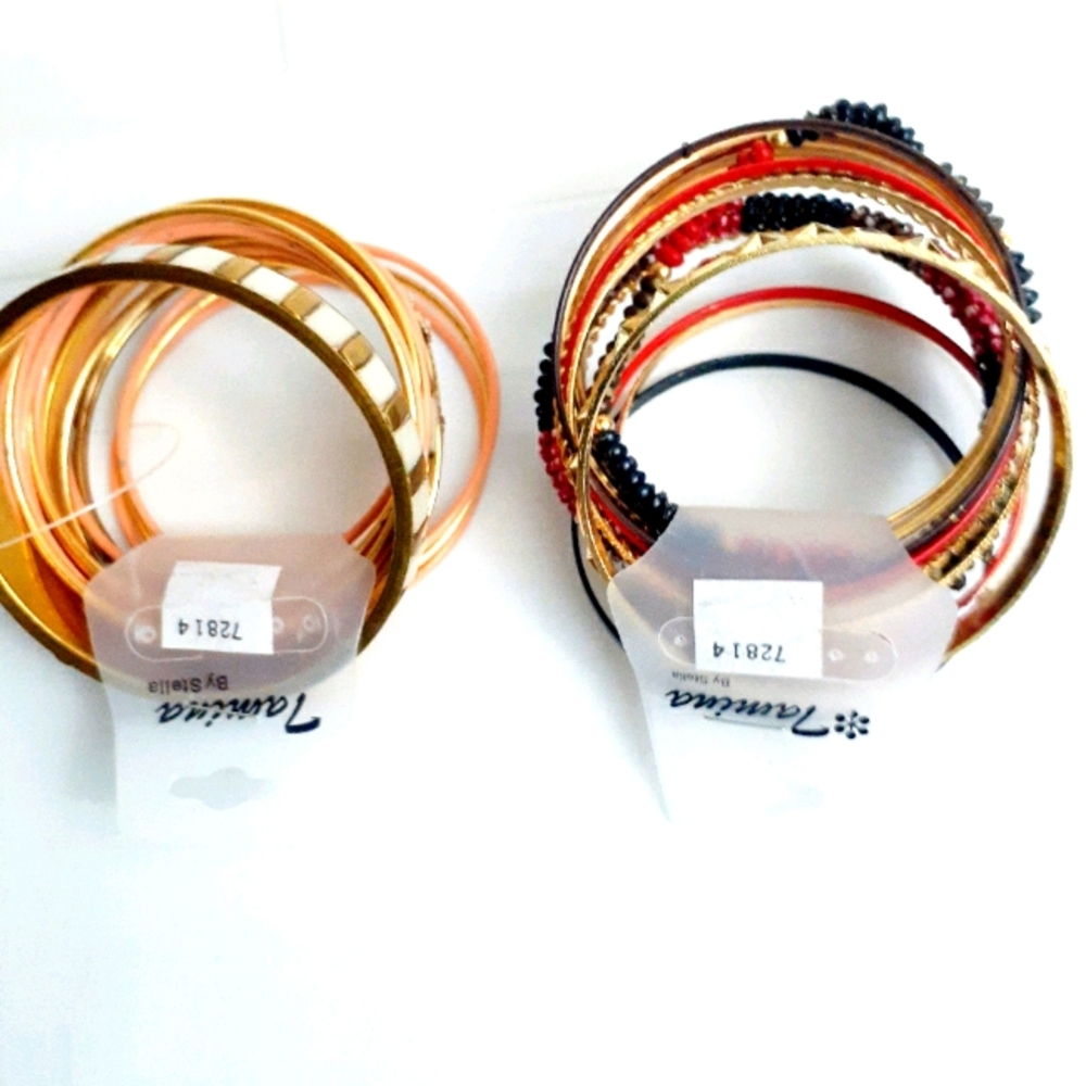 Tamina Women's Set of 2 Band Rings Bangle